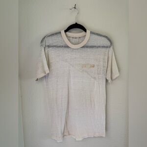 Vintage Cream Distressed T-Shirt